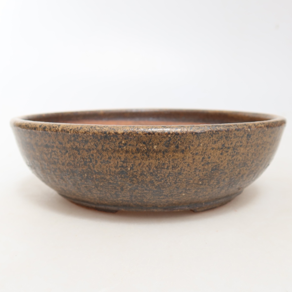 Keramik-Bonsai-Schale 17 x 17 x 5 cm, Farbe: braun