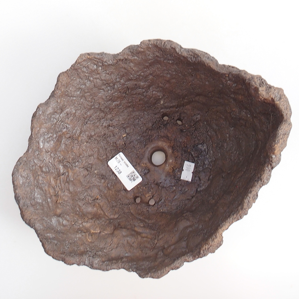 Keramikschale 19 x 15 x 14 cm , Farbe braun