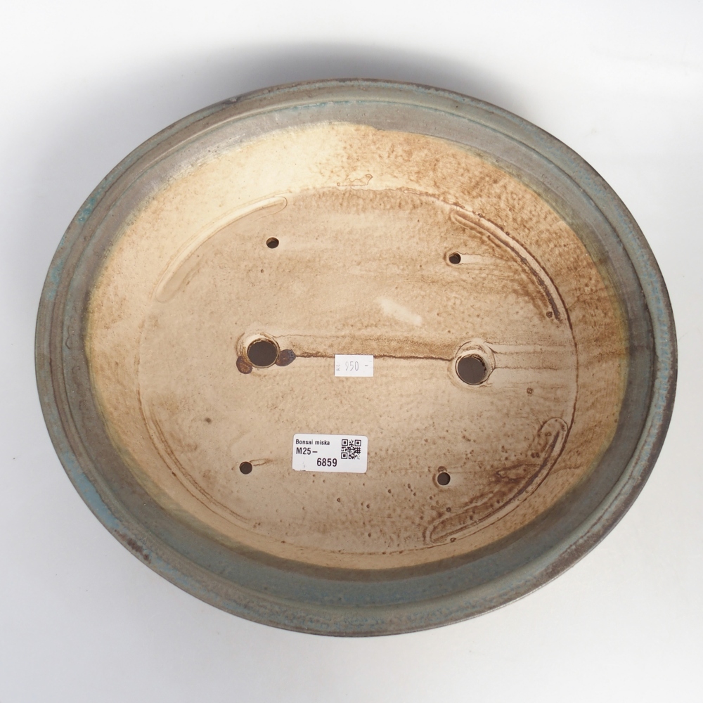 Bonsaischale aus Keramik 32 x 29 x 7 cm, Farbe blau