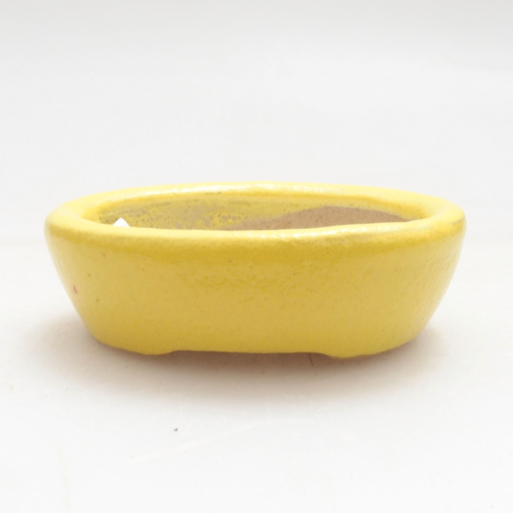Keramik Bonsai Schale 4 x 3 x 1,5 cm, gelb
