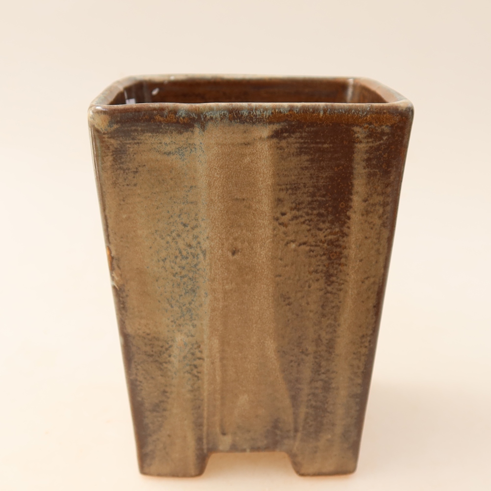 Bonsaischale aus Keramik 9 x 9 x 12,5 cm, braun
