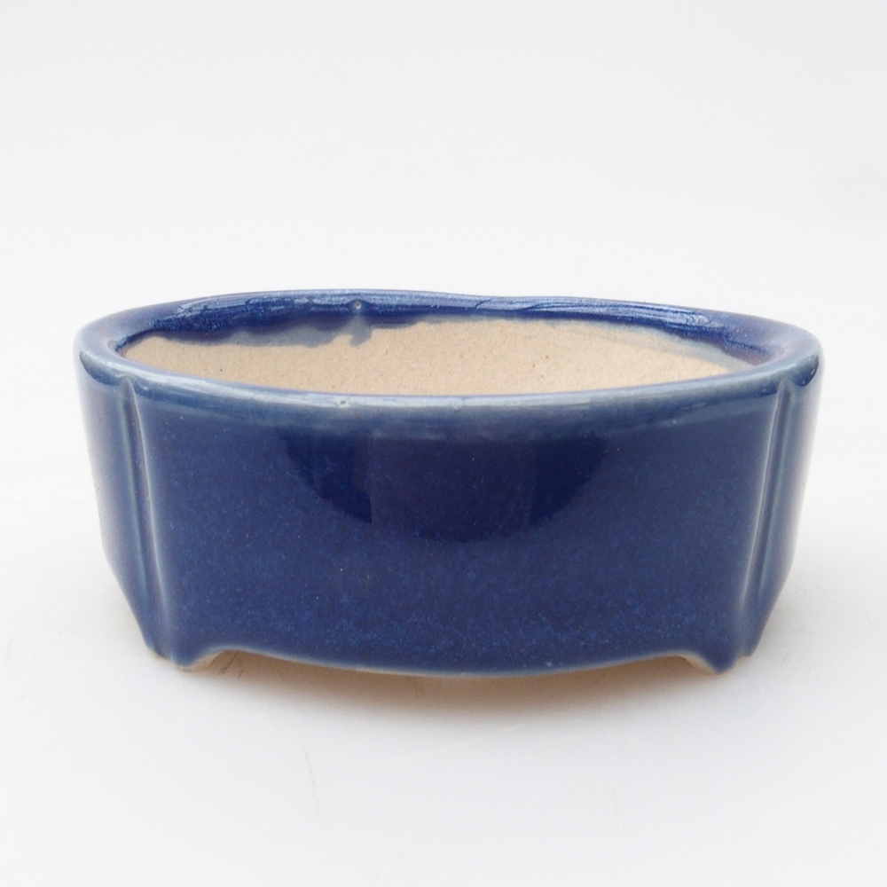 Mini-Bonsaischale 6,5 x 6,5 x 2,5 cm, Farbe blau