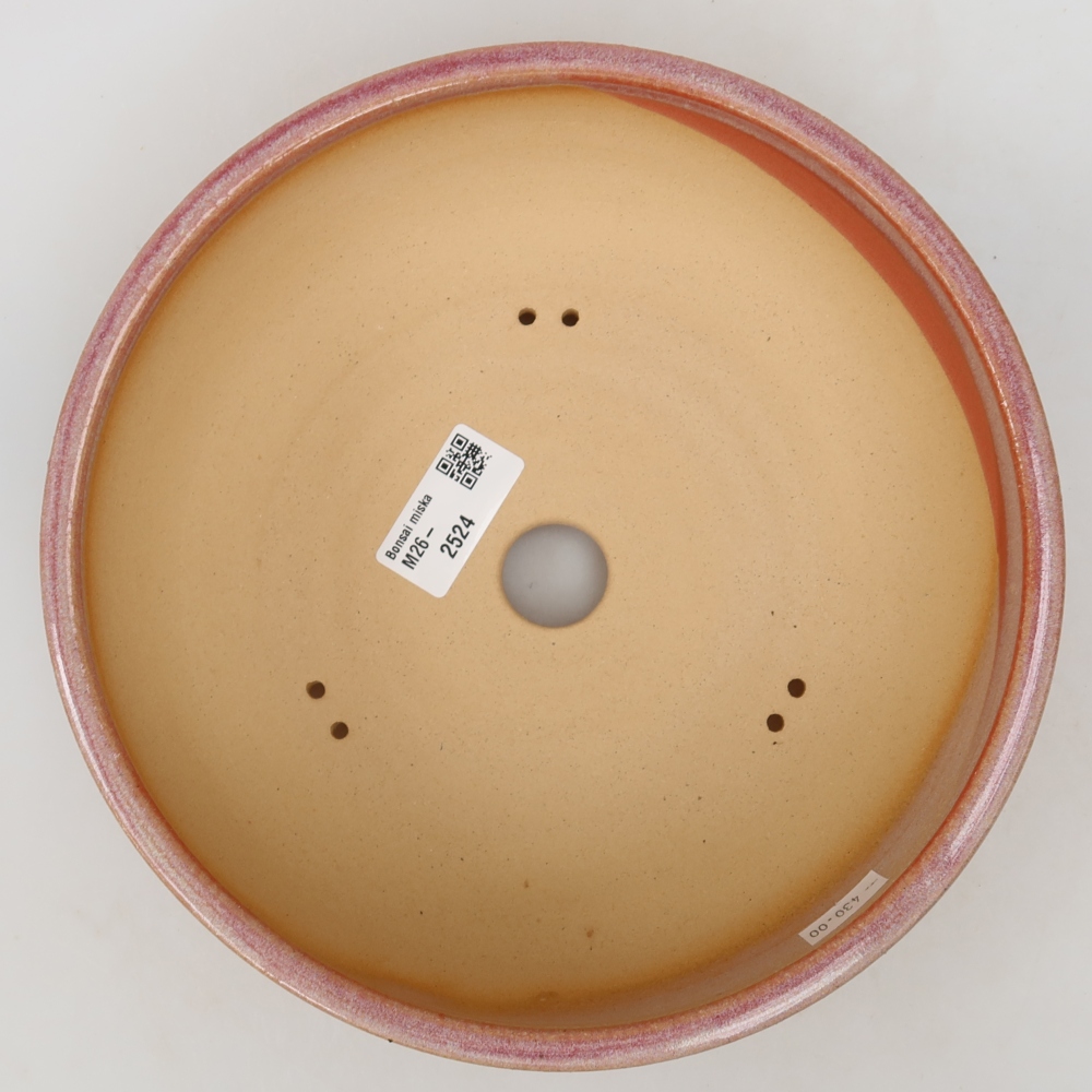 Keramik-Bonsai-Schale 21,5 x 21,5 x 6,5 cm, Farbe: Rosa