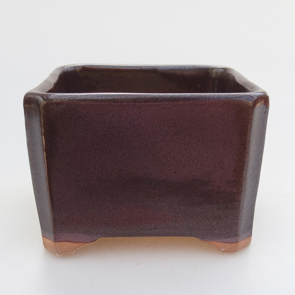 Bonsaischale aus Keramik 9 x 9 x 7 cm, braun