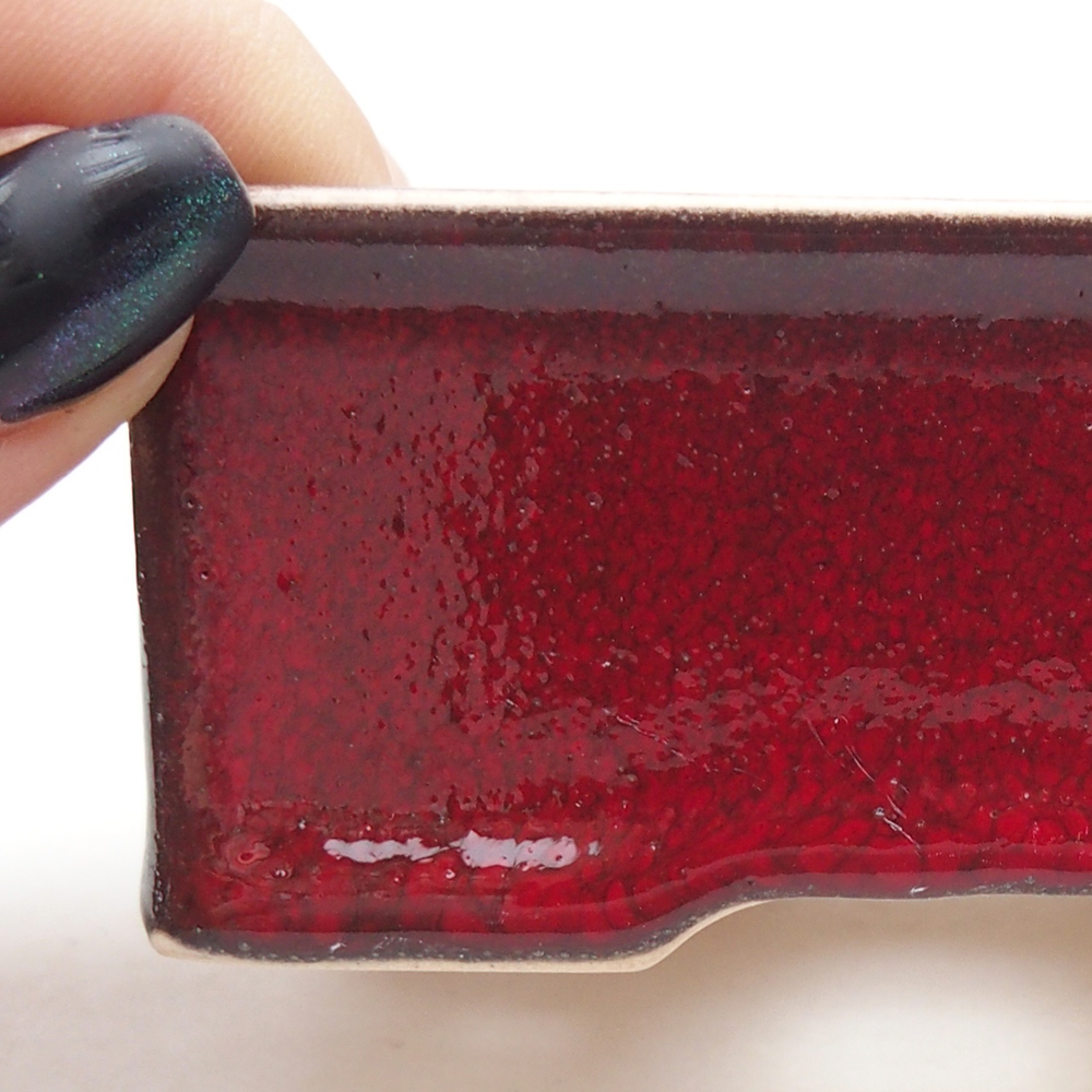 Mini-Bonsaischale 9 x 7 x 3,5 cm, Farbe rot