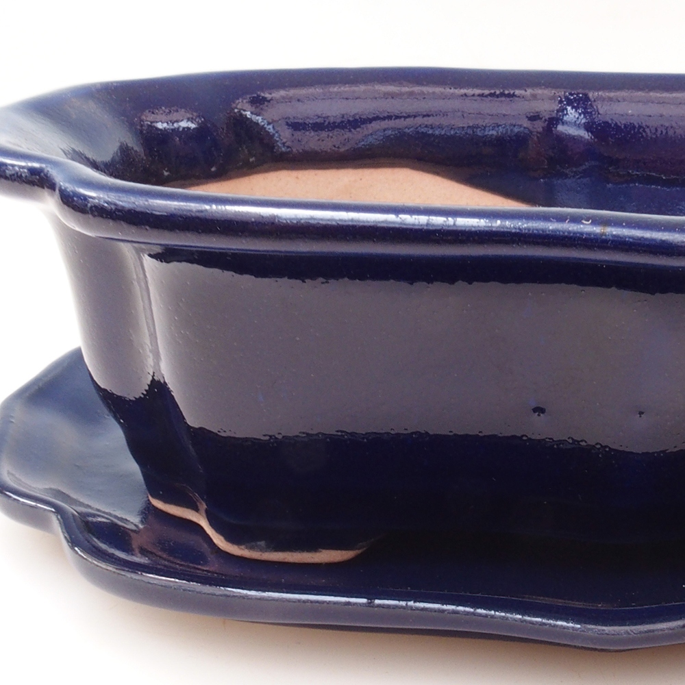 Bonsai-Schale + Untertasse H01 – 12 x 9 x 5 cm
