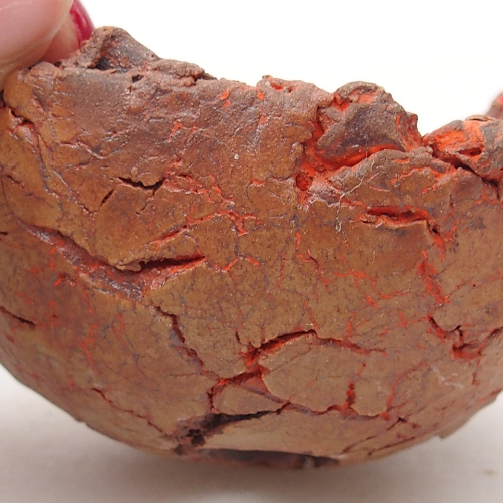 Keramikschale 7 x 7 x 3,5 cm , Farbe orange