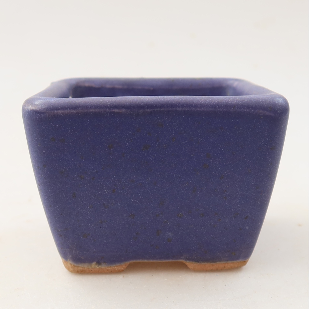 Bonsaischale aus Keramik 6,5 x 6,5 x 5 cm, Farbe lila