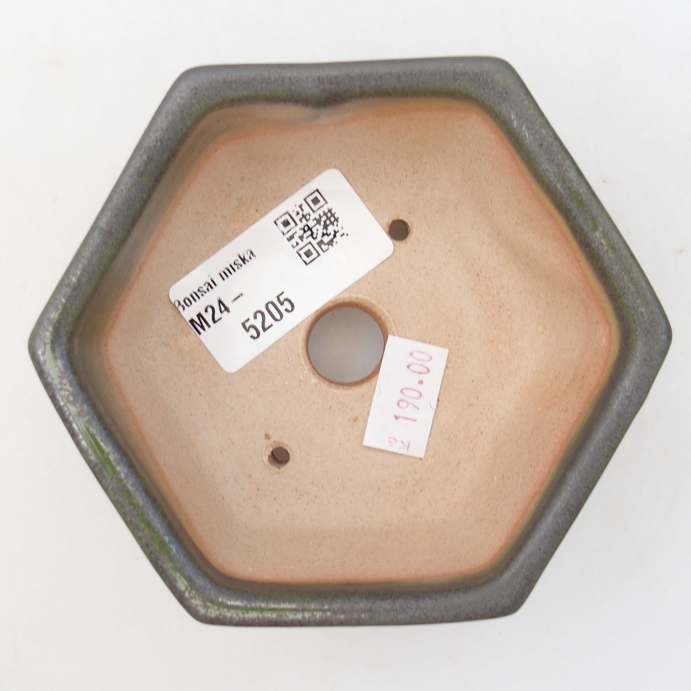 Keramik-Bonsaischale 10 x 9 x 5 cm, Farbe Grün