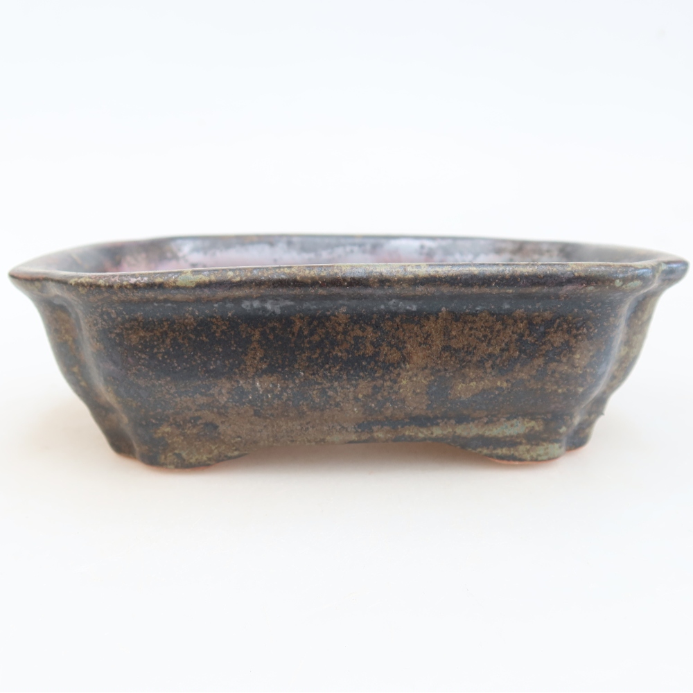 Bonsaischale aus Keramik 15,5 x 12 x 4,5 cm, braun