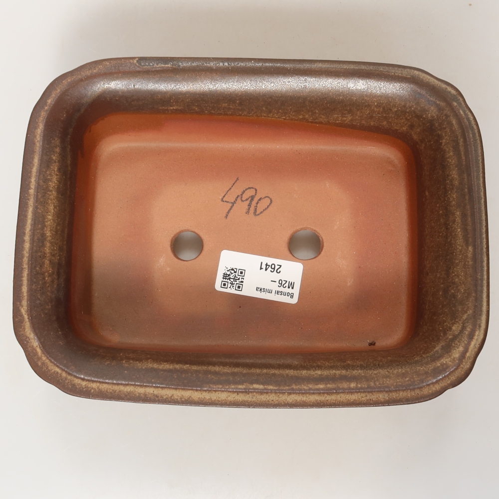Keramikschale  20 x 15,5 x 6 cm, Farbe: braun