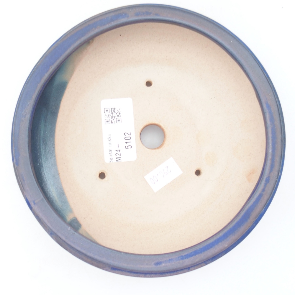 Keramik-Bonsaischale 15 x 15 x 4,5 cm, Farbe grau