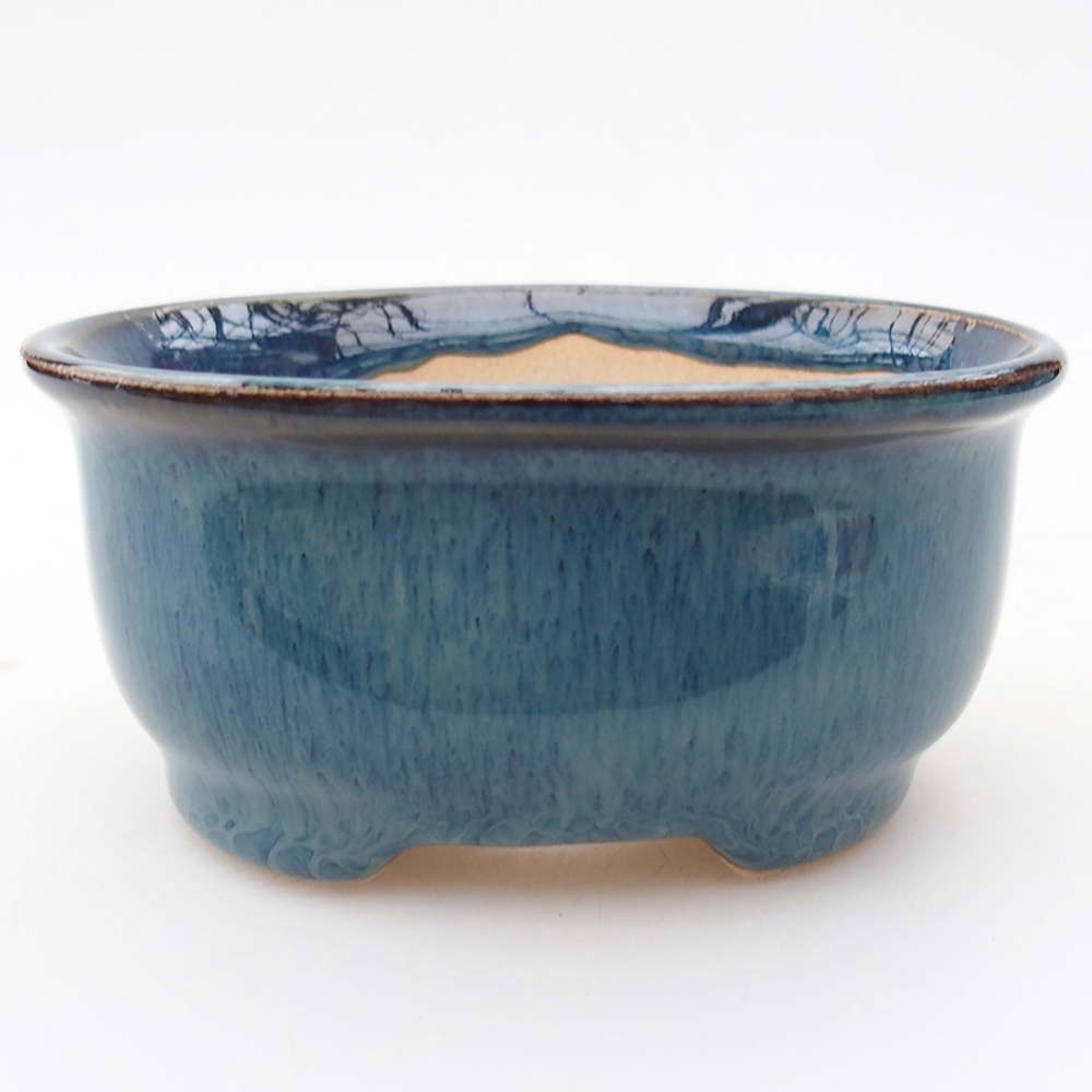 Mini-Bonsaischale 9,5 x 8 x 4,5 cm, Farbe blau
