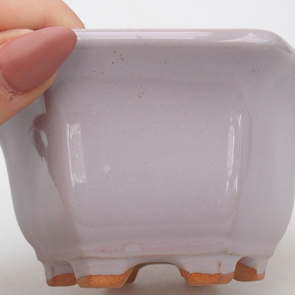 Bonsaischale aus Keramik 10,5 x 9,5 x 5,5 cm, rosa