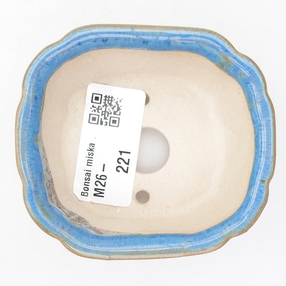 Mini-Bonsaischale 7,5 x 7 x 3 cm, Farbe blau