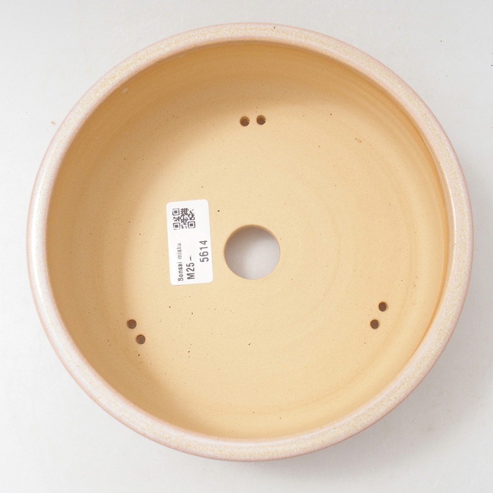 Keramik-Bonsai-Schale 18,5 x 18,5 x 6 cm, Farbe beige