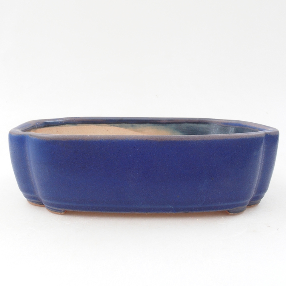 Keramik-Bonsaischale 18 x 13 x 5 cm, Farbe blau