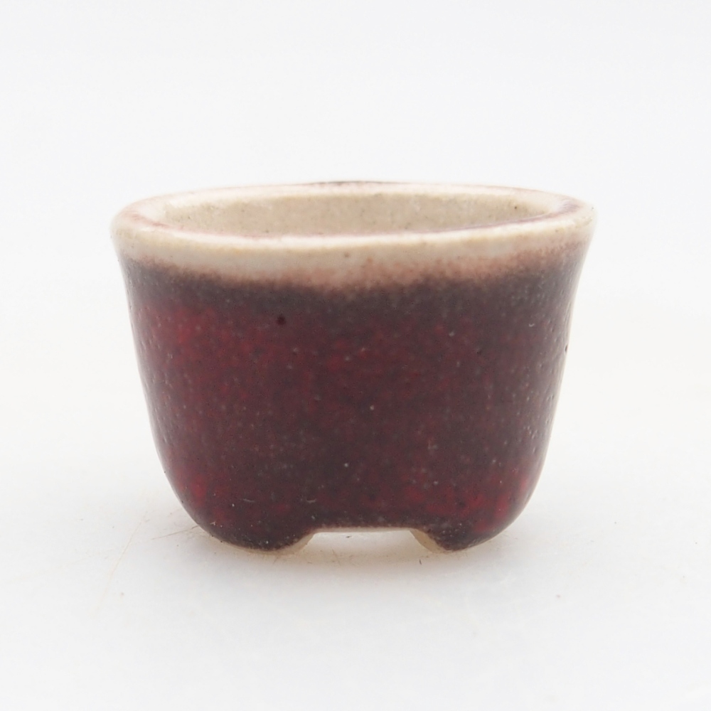 Mini-Bonsaischale 2 x 2 x 1,5 cm, Farbe rot