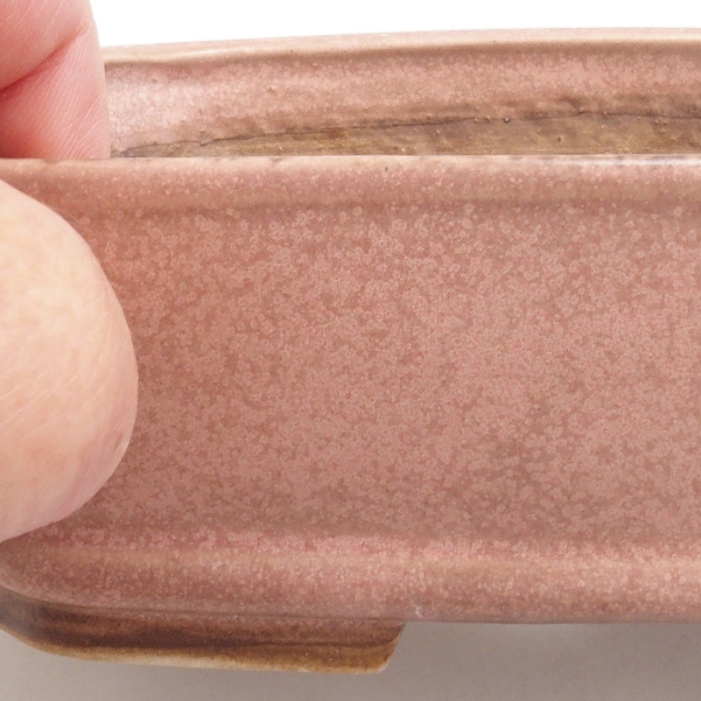 Bonsaischale aus Keramik 17 x 14 x 4,5 cm, Farbe rosa