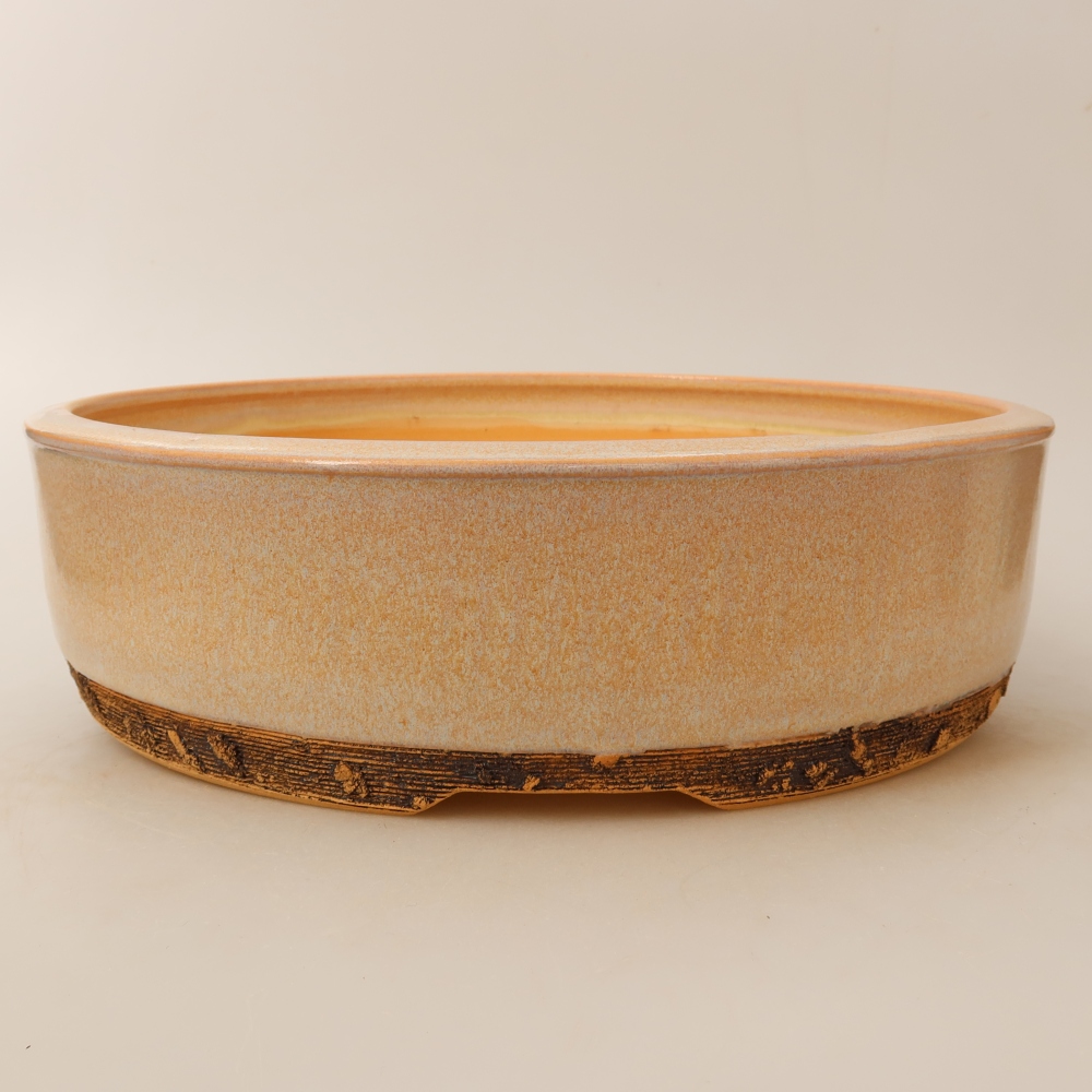 Keramik-Bonsai-Schale 27,5 x 27,5 x 7,5 cm, Farbe: Beige