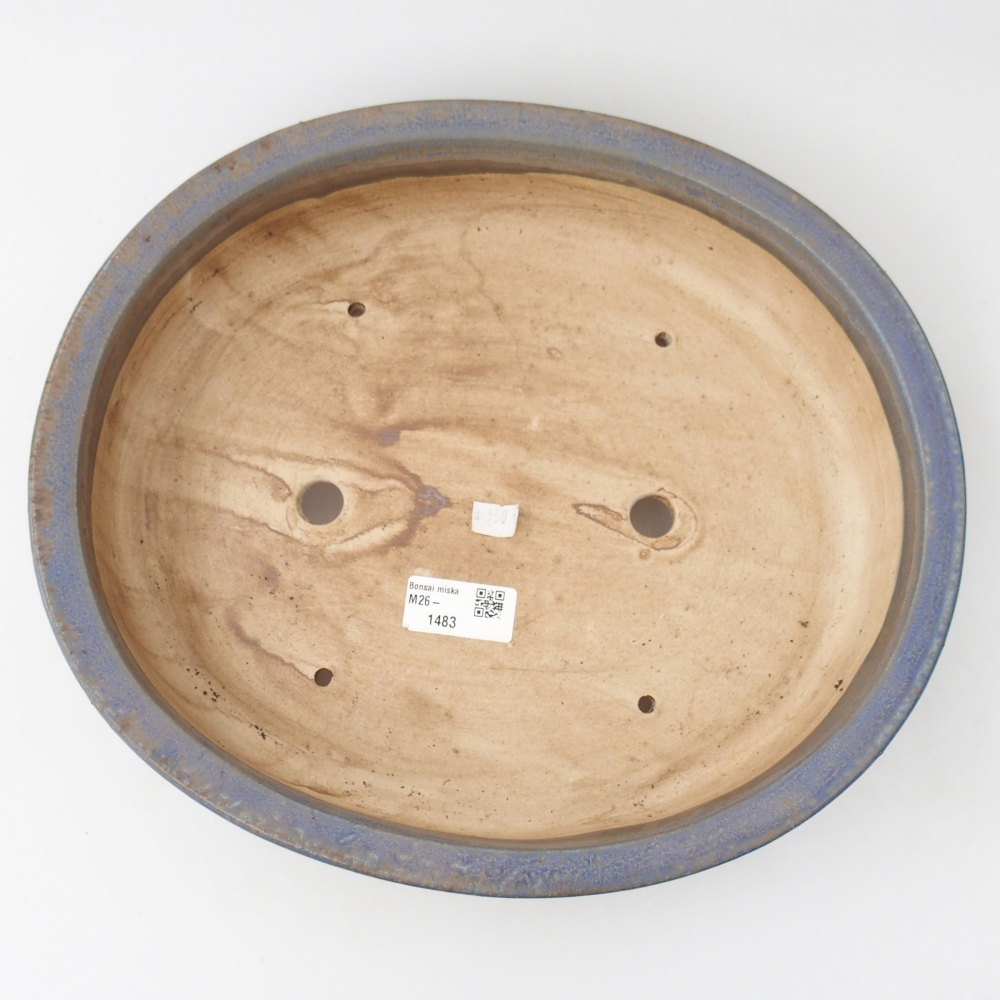 Bonsaischale aus Keramik 32,5 x 28 x 7 cm, Farbe blau