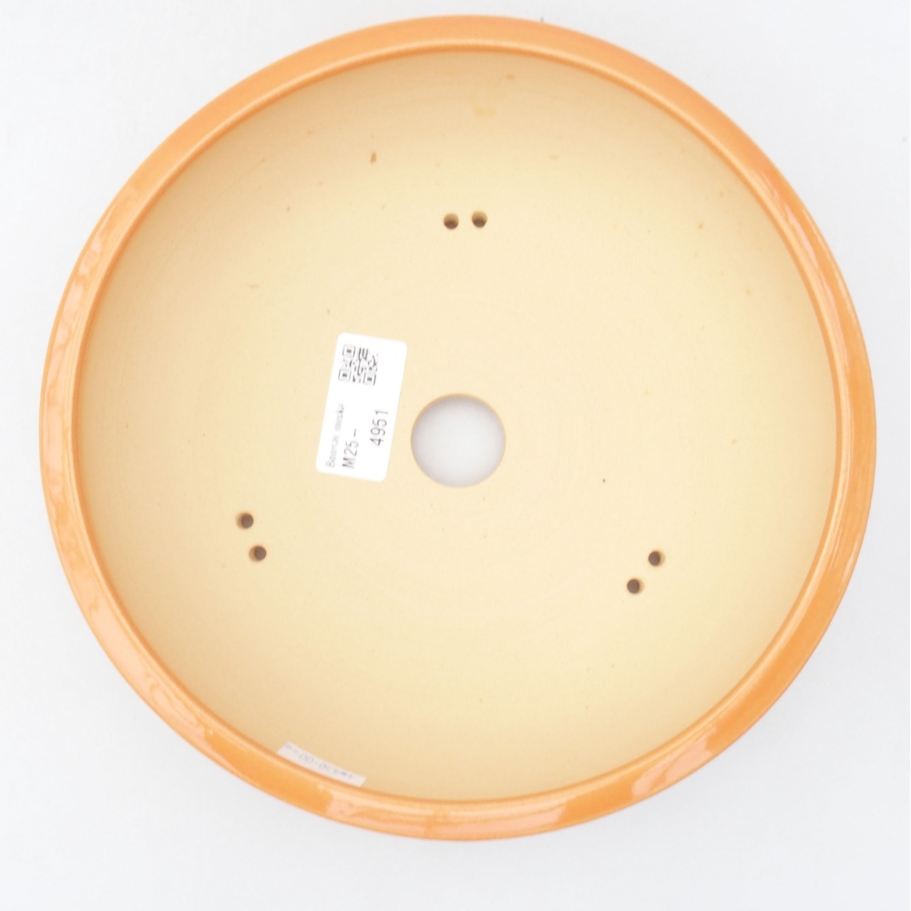 Keramik-Bonsaischale 21 x 21 x 5,5 cm, Farbe Orange