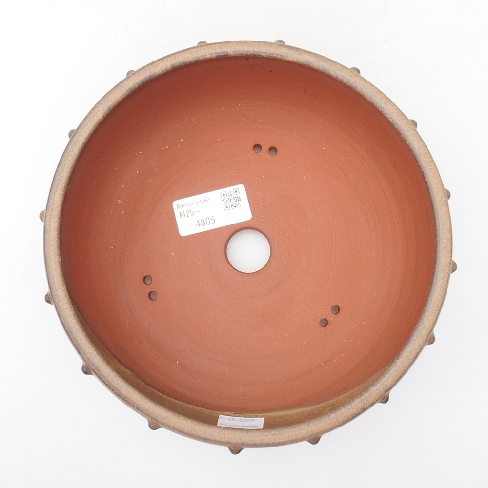 Bonsaischale aus Keramik 19 x 19 x 7 cm, braune Farbe