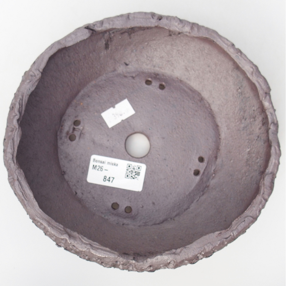 Bonsaischale aus Keramik 18 x 17 x 5 cm, metallfarben