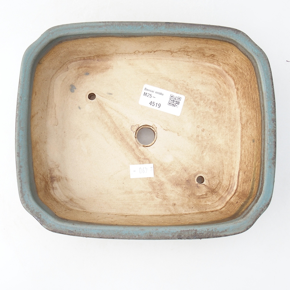 Keramik-Bonsaischale 21,5 x 18 x 5,5  cm, Farbe blau