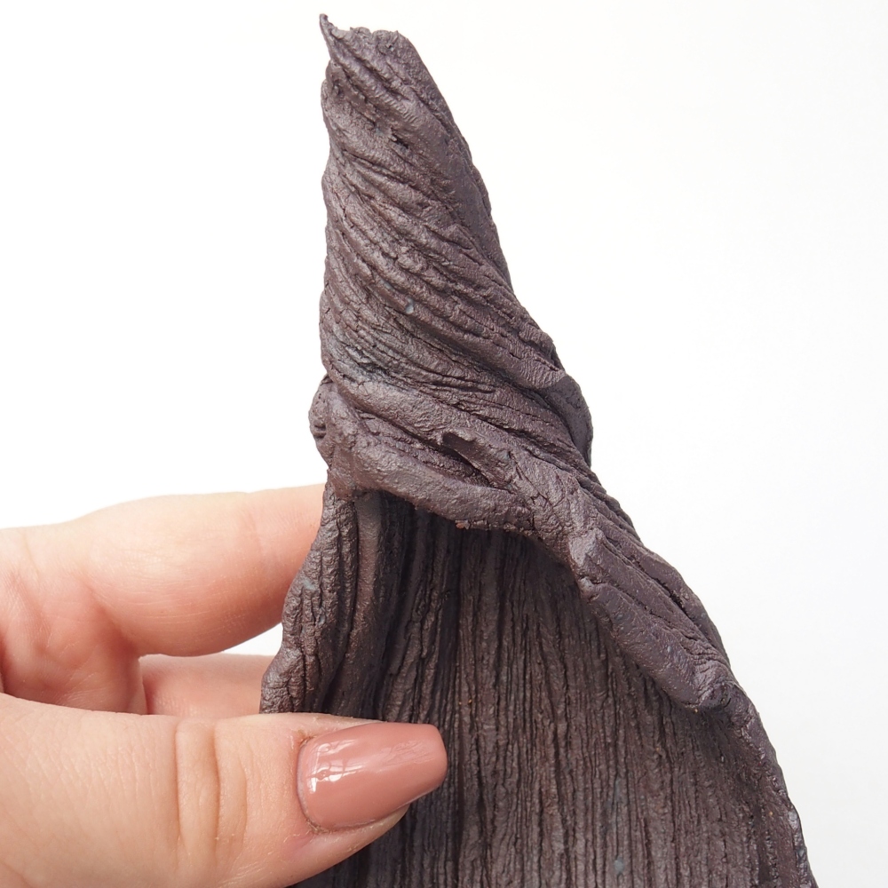 Keramikschale 10 x 7,5 x 14,5 cm , Metallic-Farbe