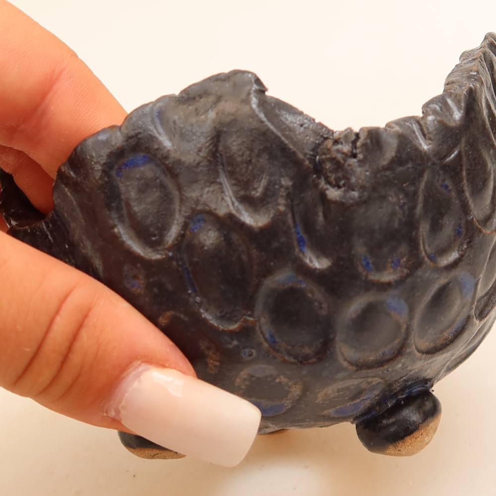 Keramikschale  10,5 x 10 x 7,5 cm, Farbe: Schwarzblau