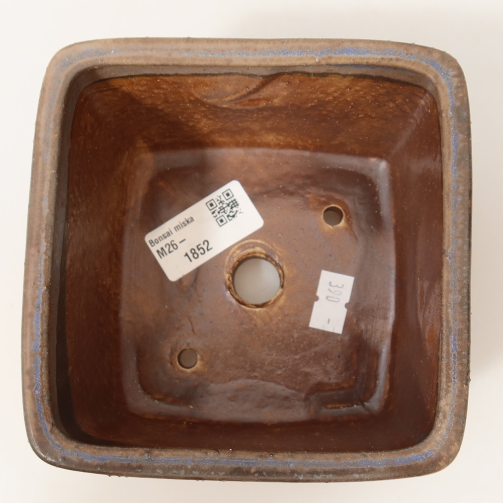 Keramik-Bonsai-Schale 13 x 13 x 8 cm, Farbe: Blau