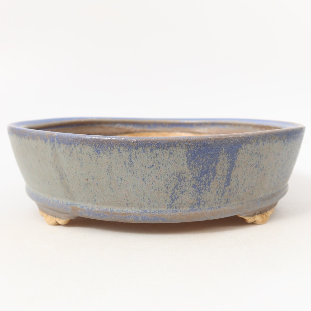 Keramik-Bonsai-Schale 21,5 x 21,5 x 6 cm, Farbe: Blau