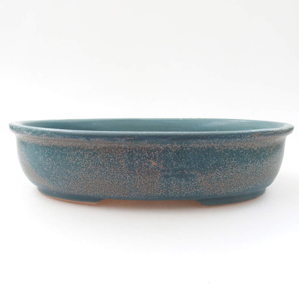 Keramik-Bonsaischale 21,5 x 16,5 x 5 cm, Farbe blau