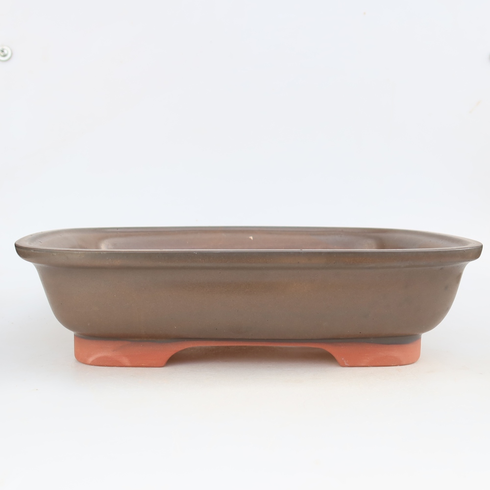 Keramikschale  33,5 x 26 x 8 cm, Farbe: braun