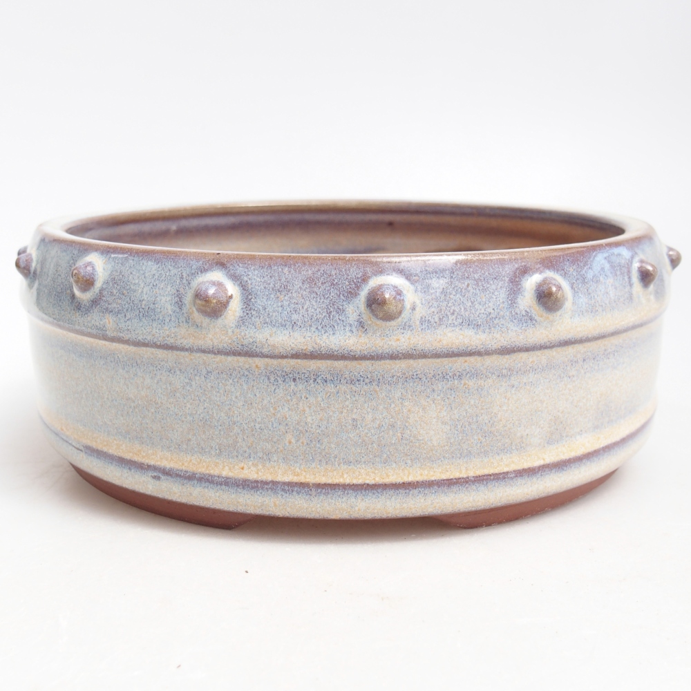Bonsaischale aus Keramik 18 x 18 x 6,5 cm, Farbe blau