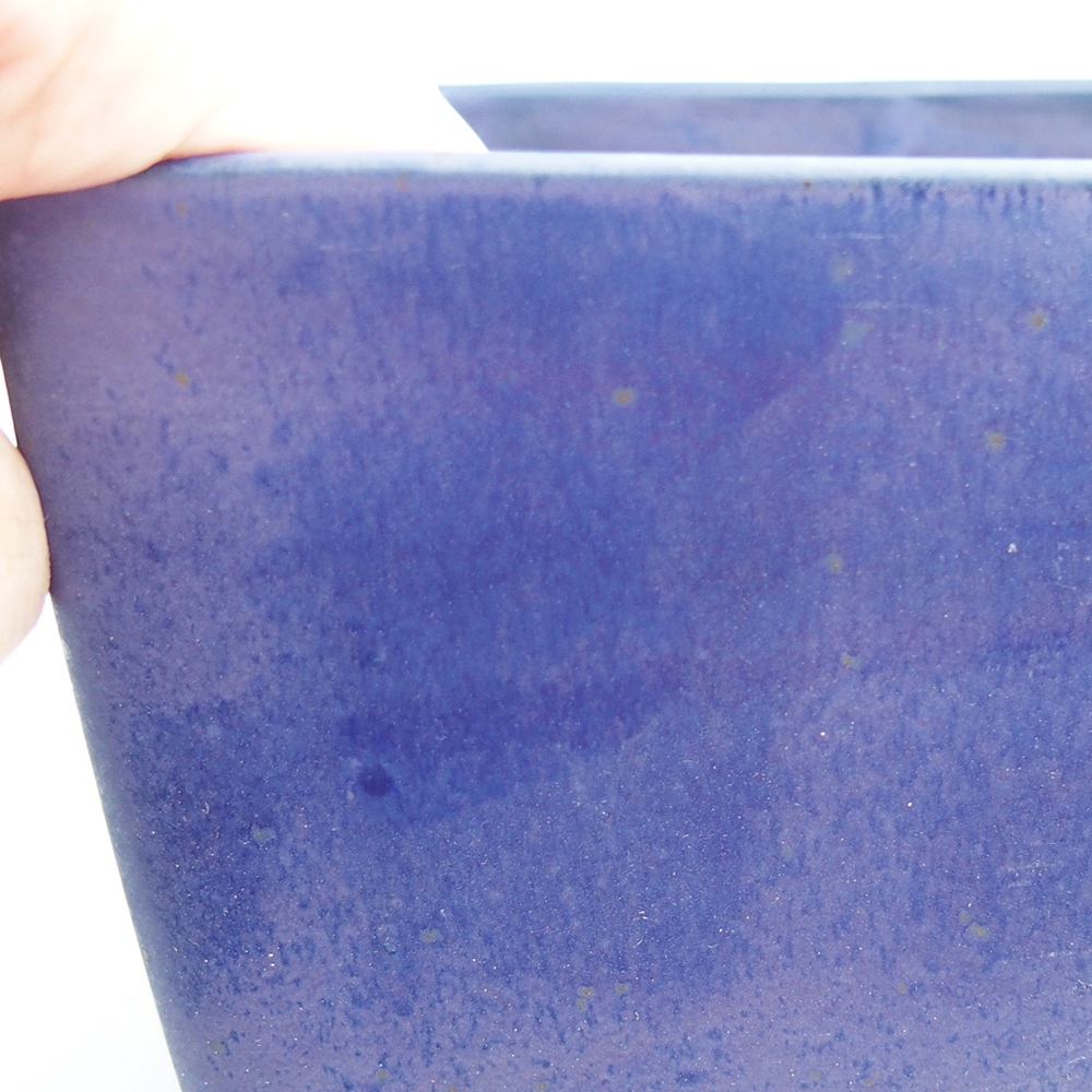 Bonsaischale aus Keramik 15 x 15 x 10,5 cm, Farbe blau