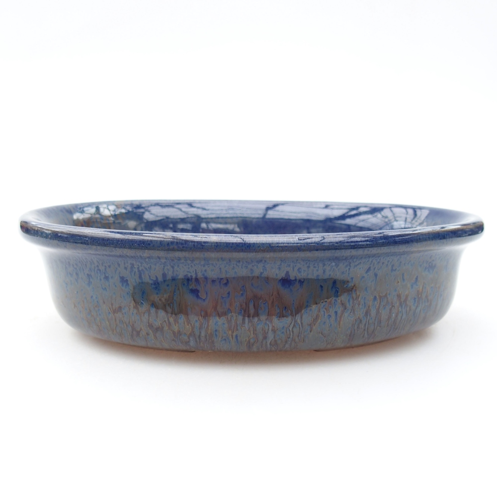 Keramik-Bonsaischale  15 x 11 x 4 cm, Farbe blau