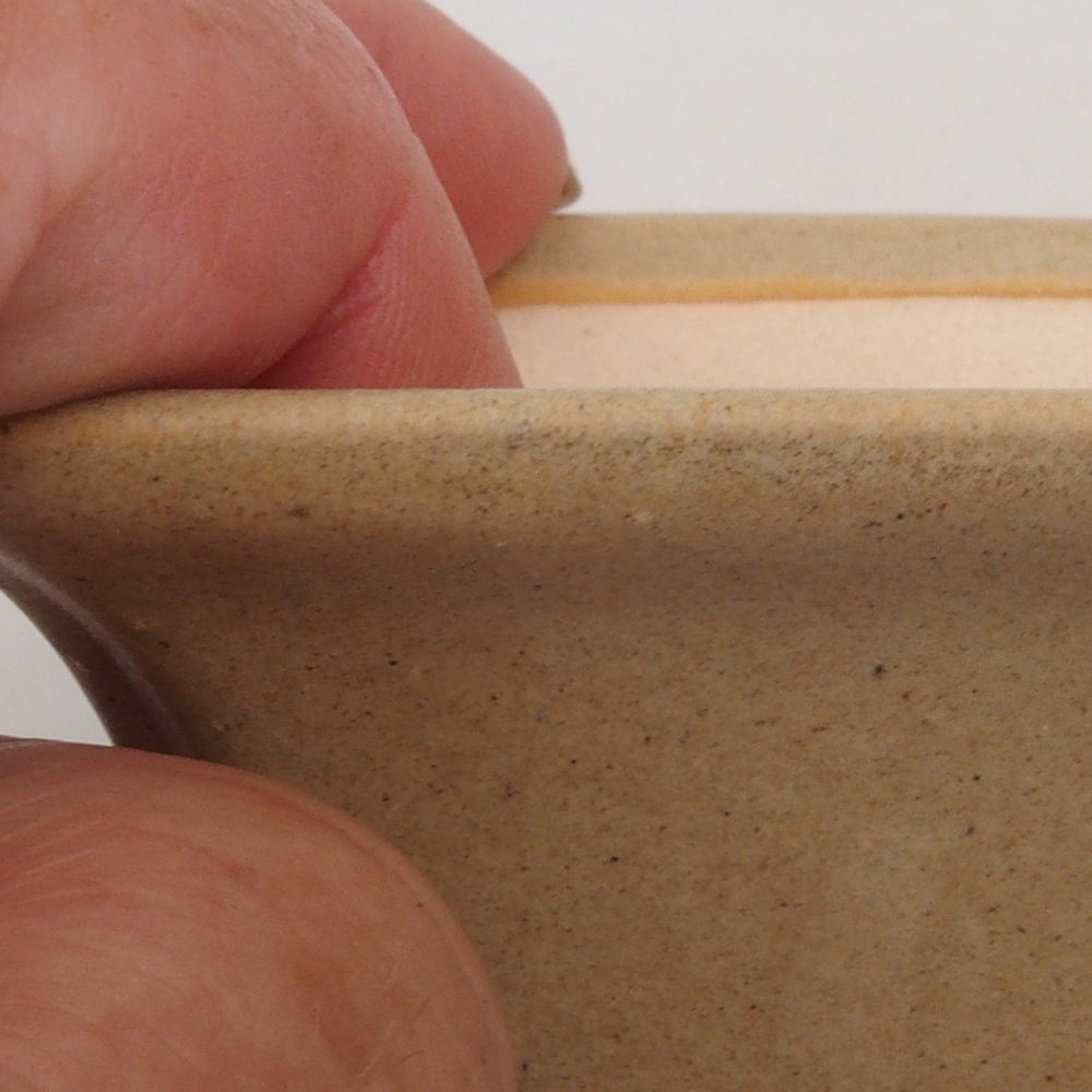 Mini-Bonsaischale 7,5 x 7,5 x 4,5  cm, Farbe braun