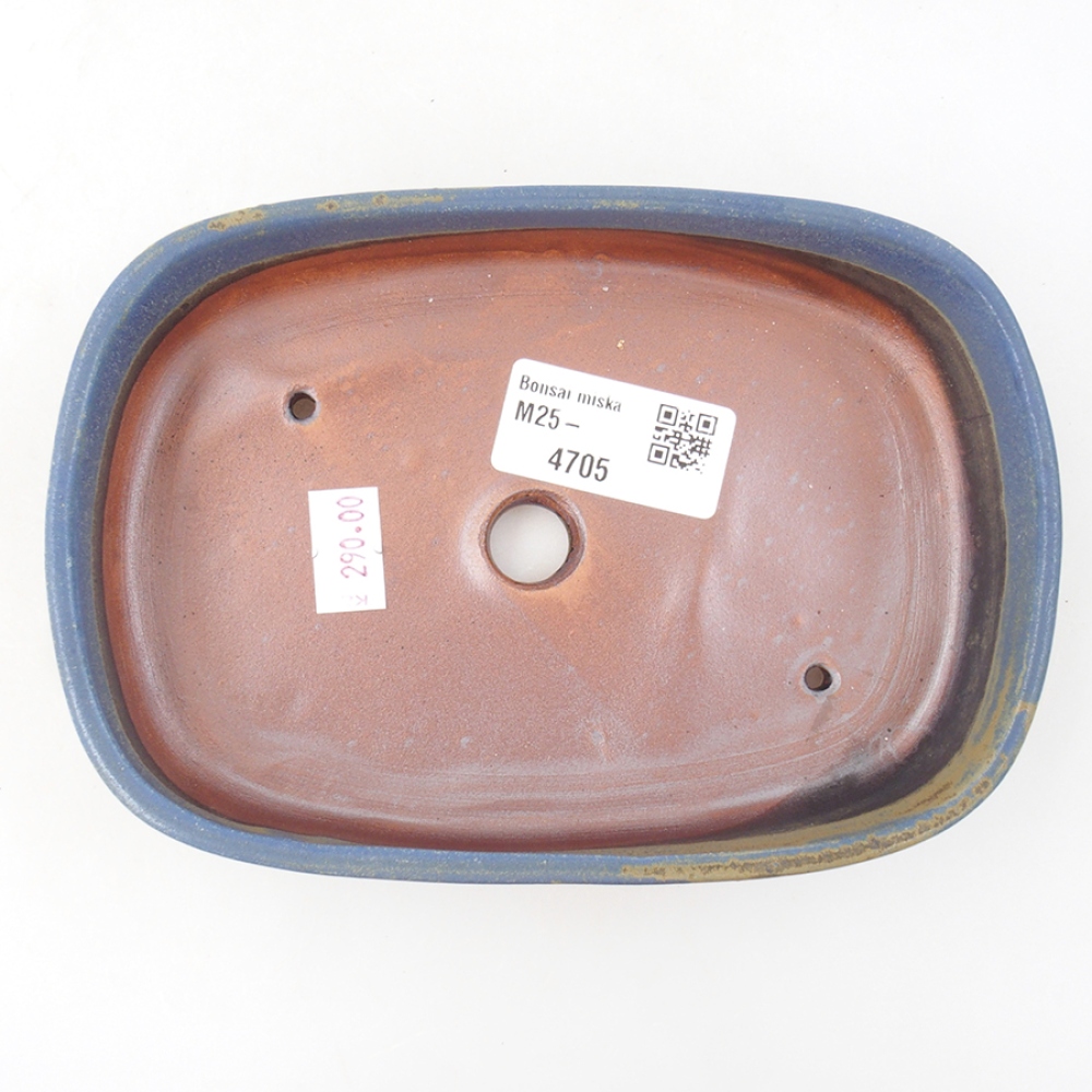 Keramik-Bonsaischale 16 x 11 x 3,5 cm, Farbe blau