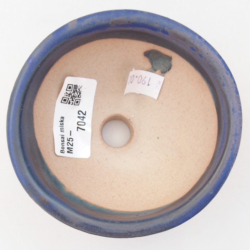 Bonsaischale aus Keramik 9,5 x 9,5 x 5 cm, Farbe blau