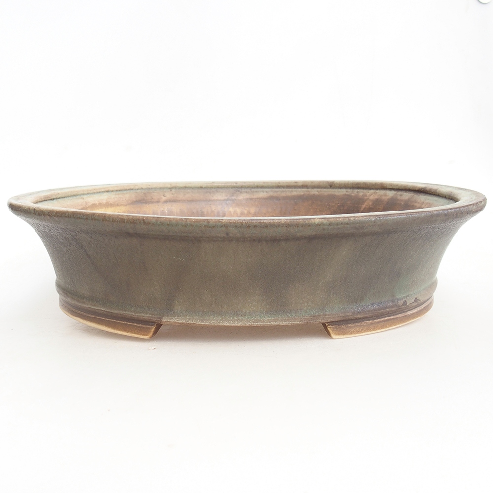 Bonsaischale aus Keramik 32,5 x 28 x 7,5 cm, grün