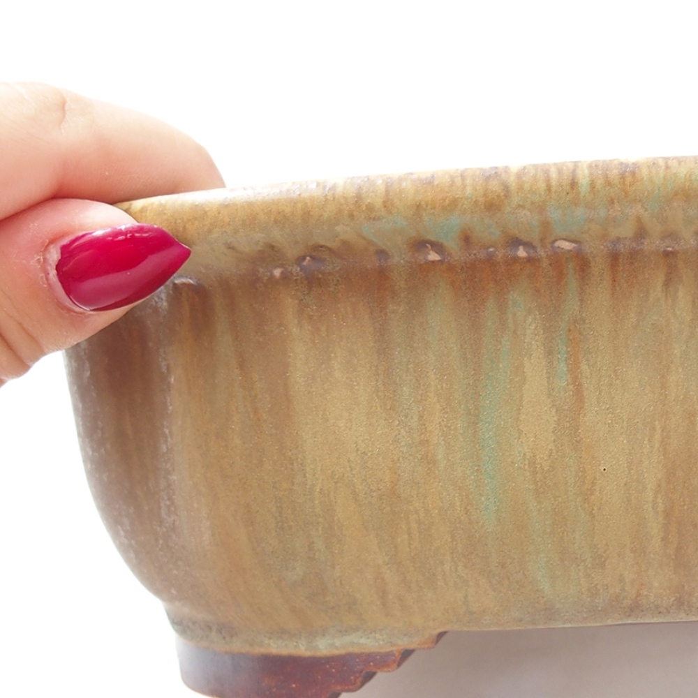 Bonsaischale aus Keramik 20 x 16 x 7  cm, Farbe Grün