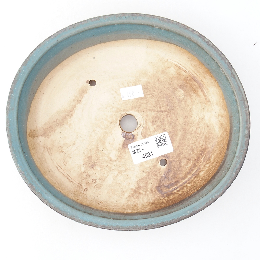 Keramik-Bonsaischale 21 x 19 x 5  cm, Farbe blau