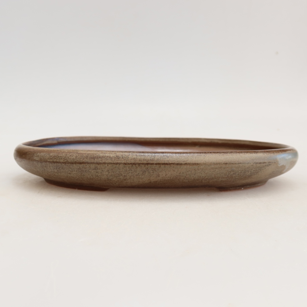 Bonsaischale aus Keramik 22,5 x 16,5 x 3 cm, braun