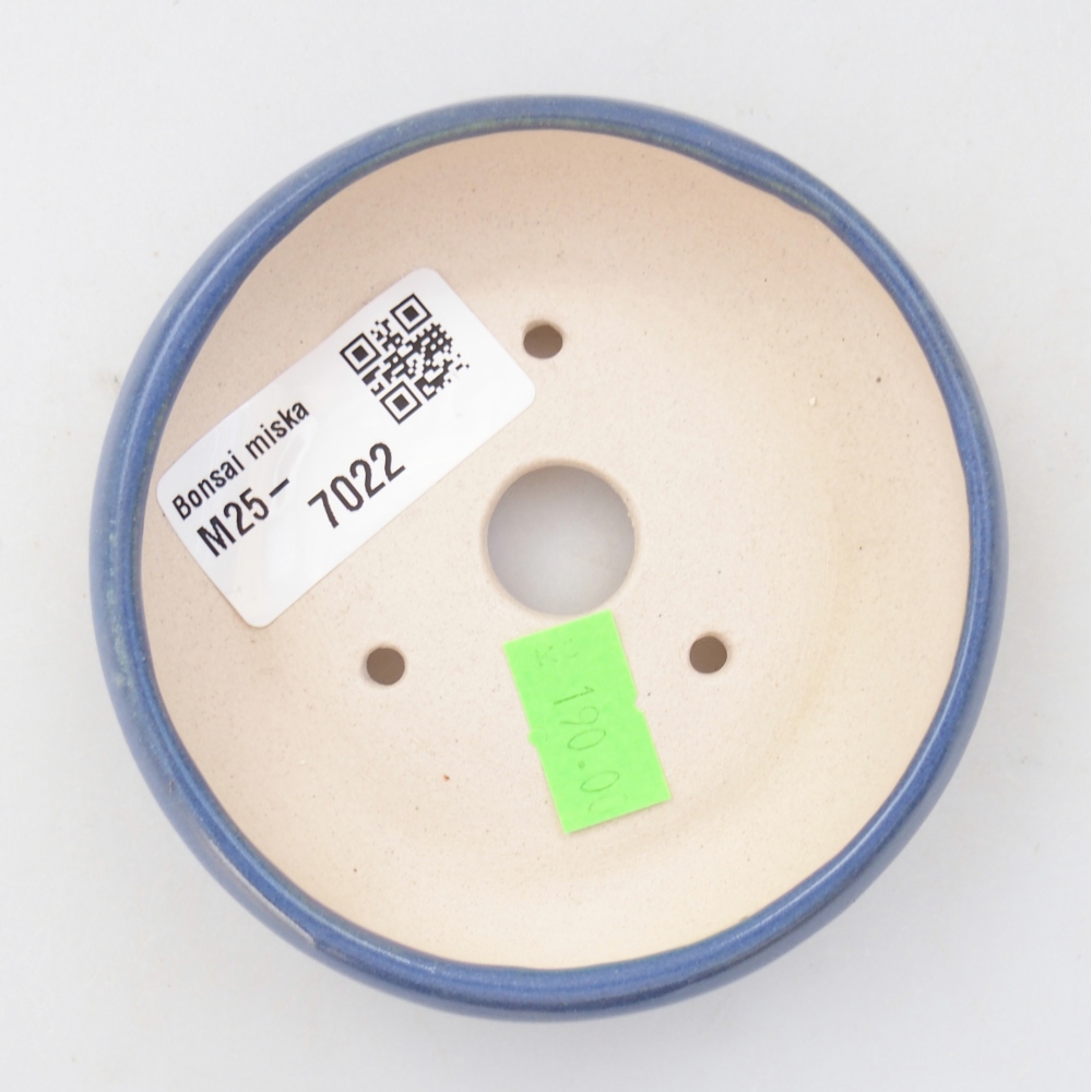 Bonsaischale aus Keramik 9 x 9 x 2,5 cm, Farbe blau