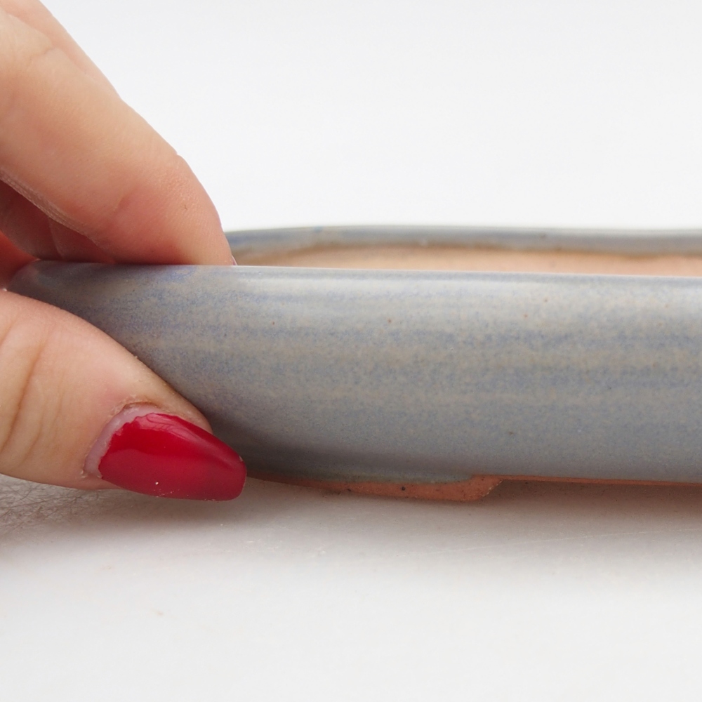 Bonsaischale aus Keramik 22 x 17 x 3 cm, Farbe blau