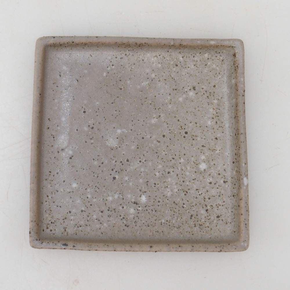 Bonsai-Schale quadratisch M – 10 x 10 x 1,5 cm – beige