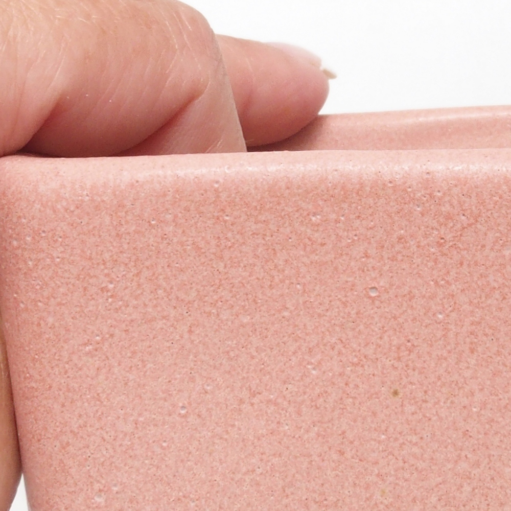 Keramik-Bonsaischale 8,5 x 8,5 x 11 cm, Farbe rosa
