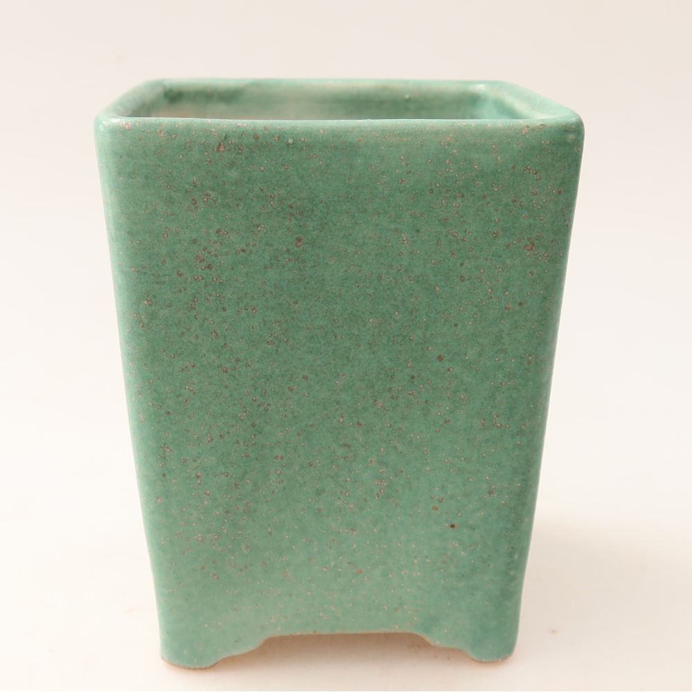 Keramik-Bonsai-Schale 9 x 9 x 11,5 cm, Farbe: grün